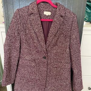 Purple and white blazer